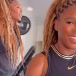 Serena Williams, 42, gets ‘back into the swing of things’ as she performs squats at the gym