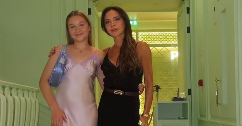 Victoria Beckham reveals she designed the dress her mini-me daughter Harper, 12, wore at her Paris Fashion Week show… and reveals its eye-watering price tag