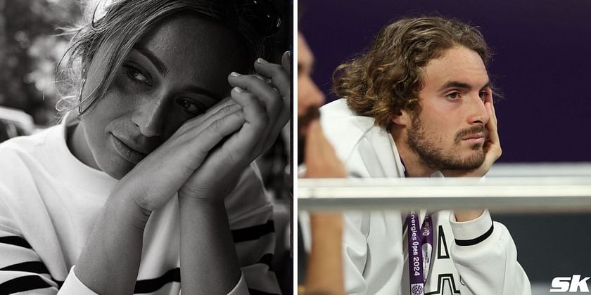 Paula Badosa reacts to boyfriend Stefanos Tsitsipas hilariously falling over while watching her Qatar Open 1R victory