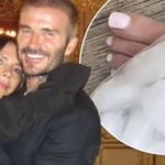 Victoria Beckham’s Valentine’s gets off on the wrong foot after she suffers a gym injury and David pokes fun at his wife’s ‘massive toe’ as the couple celebrate the romantic day