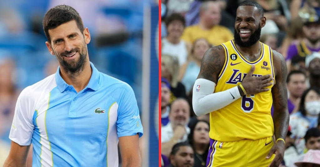 “Not bad at all my friend” – LeBron James approves of Novak Djokovic’s long-range three-pointer at Los Angeles Lakers Stadium