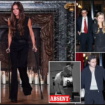 Victoria Beckham doesn’t let crutches or protesters spoil her big moment as she’s supported by (almost) all he